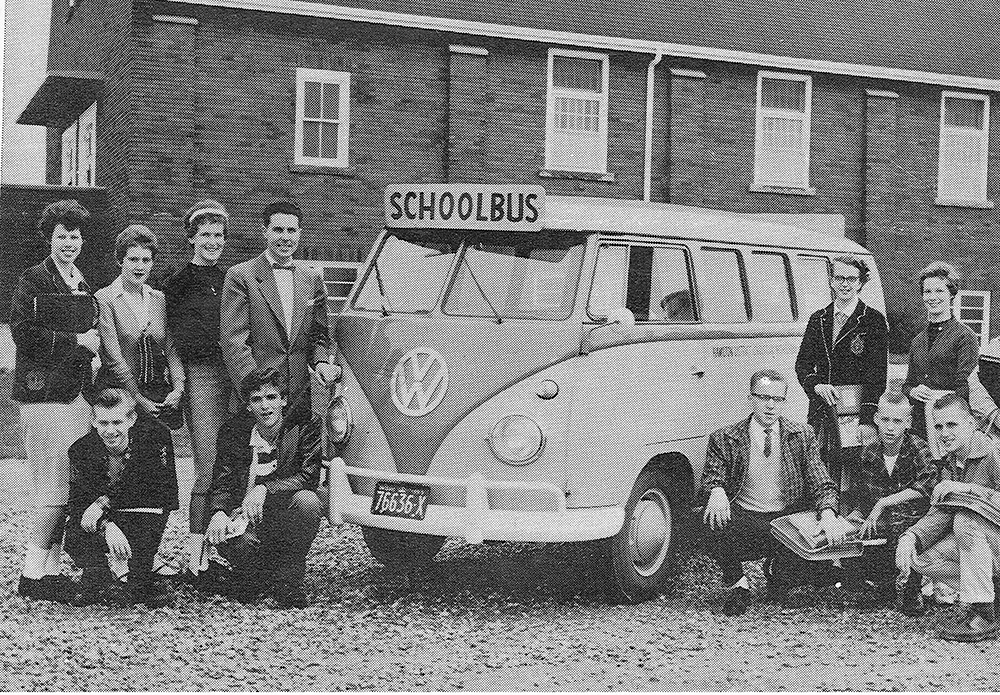 First school bus at Hamilton District Christian High